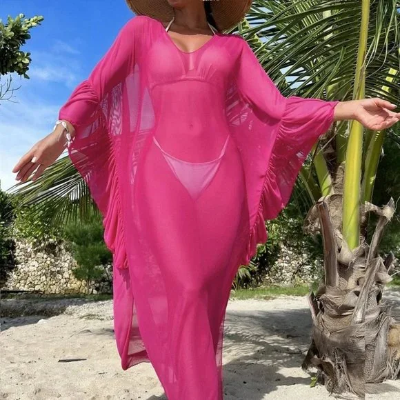 Pink Beach Womens Cover Up - Picture 3 of 5